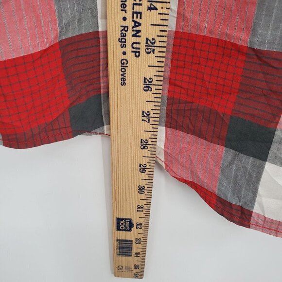 Orvis Plaid Flannel Shirt Short Sleeve Button Down Collar Pockets Mens Large - Picture 7 of 10